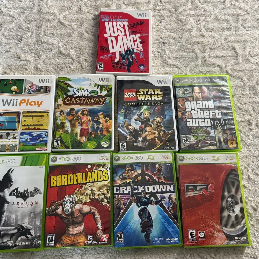 Xbox 360 and Wii Game Collection